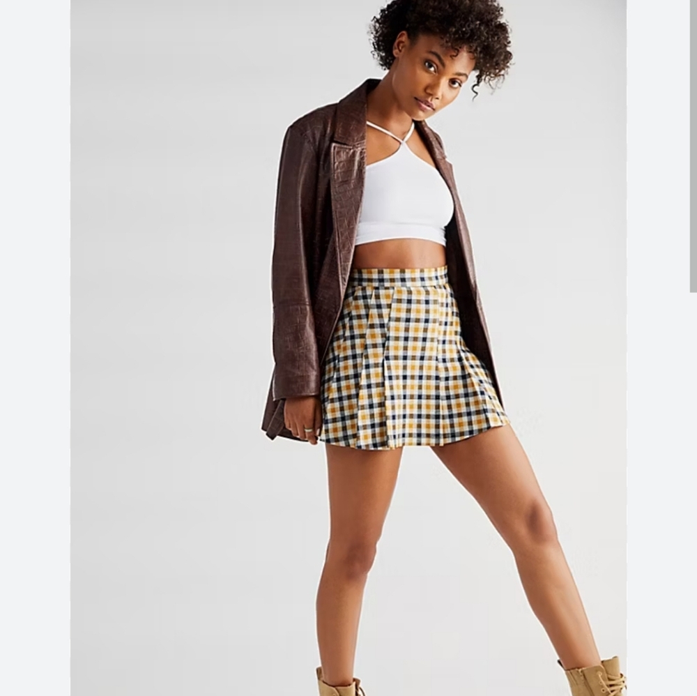 Free People Honey Pleated Skirt